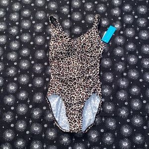 Cheetah Print One Piece Bathing Suit